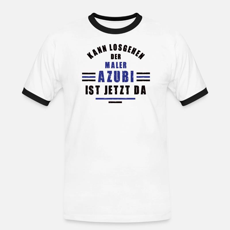 Trainee painter apprenticeship training painter training - Men's Ringer Shirt - white/black