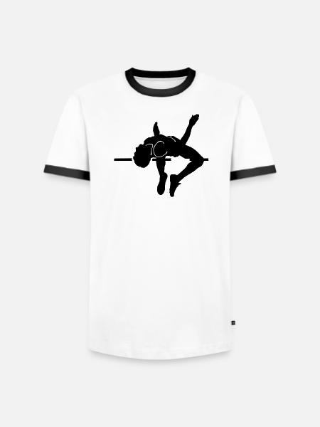 High jump - Men's Ringer Shirt - white/black
