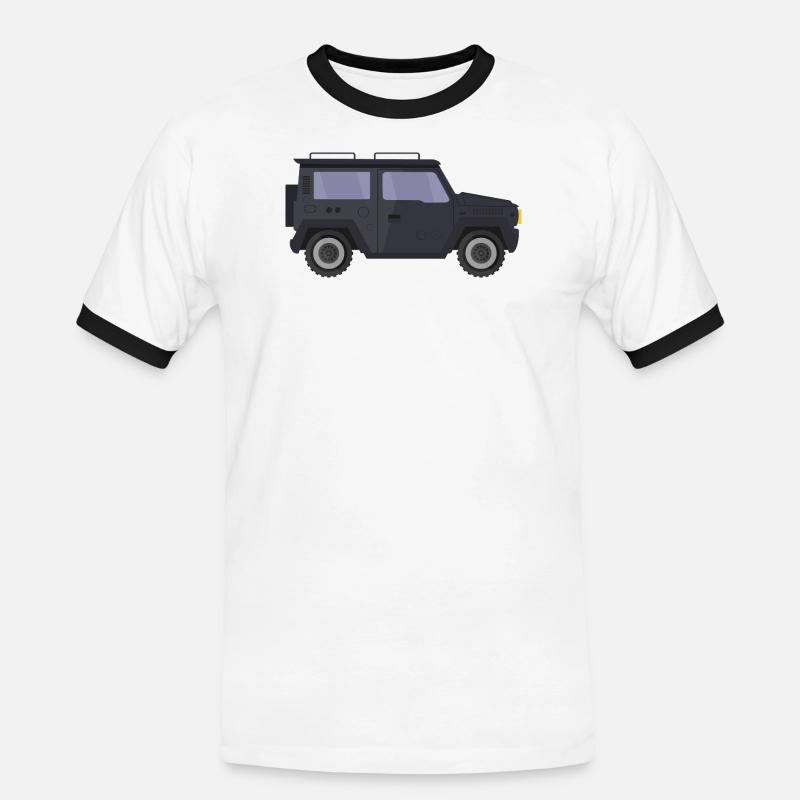 Jeep - Men's Ringer Shirt - white/black