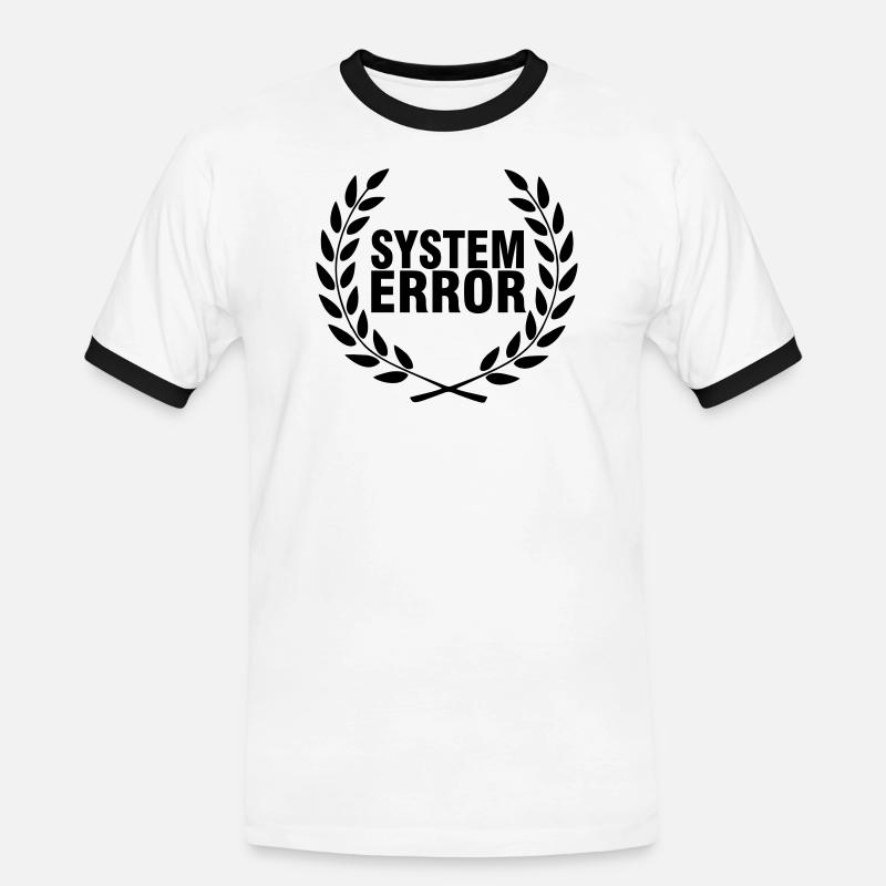 System failure - Men's Ringer Shirt - white/black