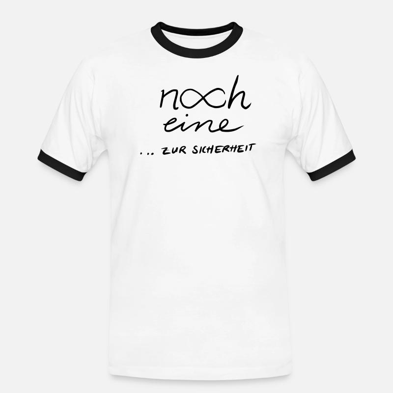 Noch eine...zur Sicherheit 2 - Männer Kontrast-T-Shirt - Weiß/Schwarz
