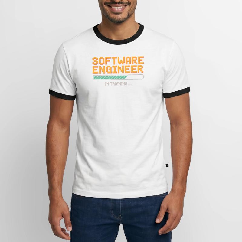 Software Developer in Training Debugging Humor Men's Ringer Shirt