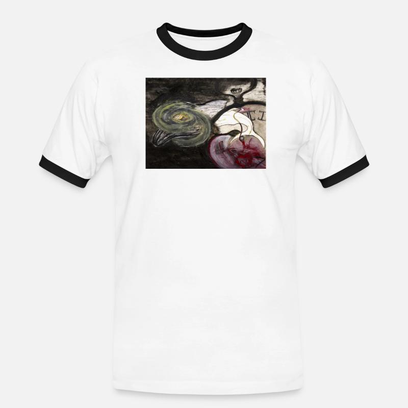 Evolutionary Clock - Men's Ringer Shirt - white/black