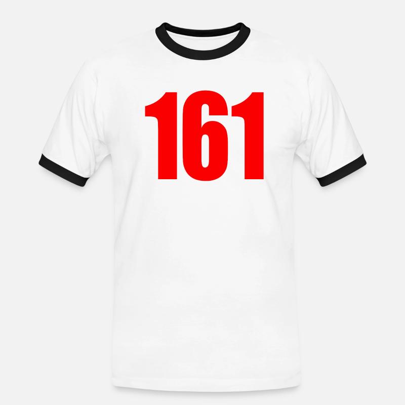 161 – Antifa Code Statement - Männer Kontrast-T-Shirt - Weiß/Schwarz