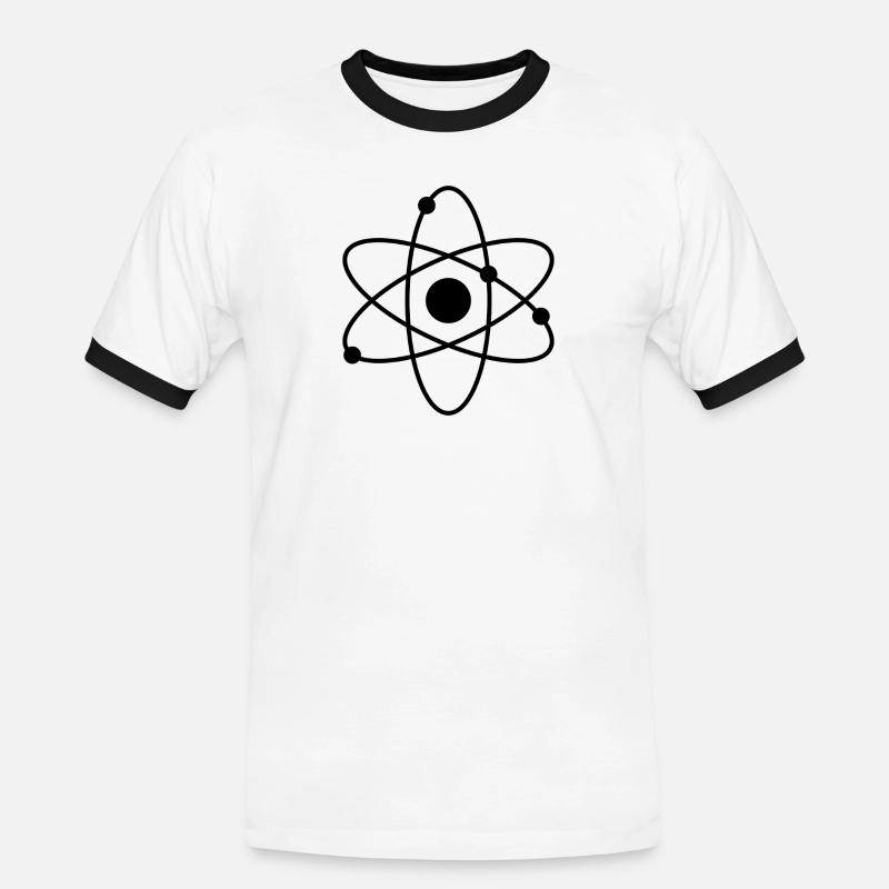 Atom - Men's Ringer Shirt - white/black