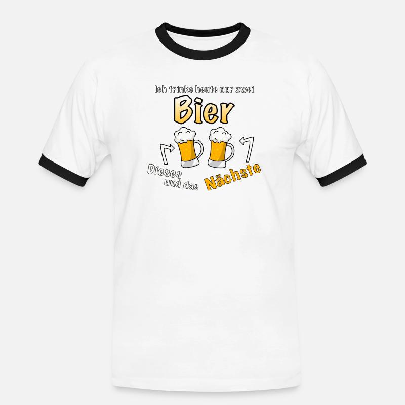 Noch ein Bier, bitte - Männer Kontrast-T-Shirt - Weiß/Schwarz