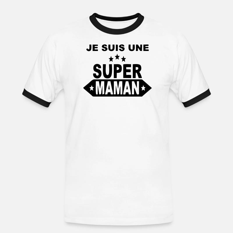 Ich bin eine großartige Mutter - Männer Kontrast-T-Shirt - Weiß/Schwarz