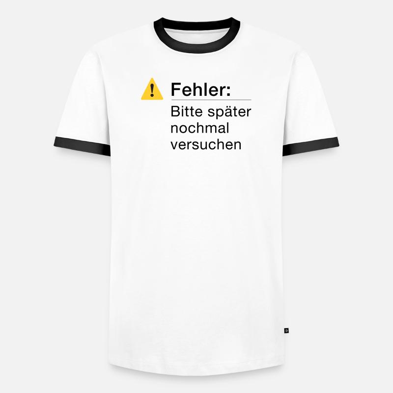Fehler: Bitte noch einmal versuchen, Informatik - Männer Kontrast-T-Shirt - Weiß/Schwarz