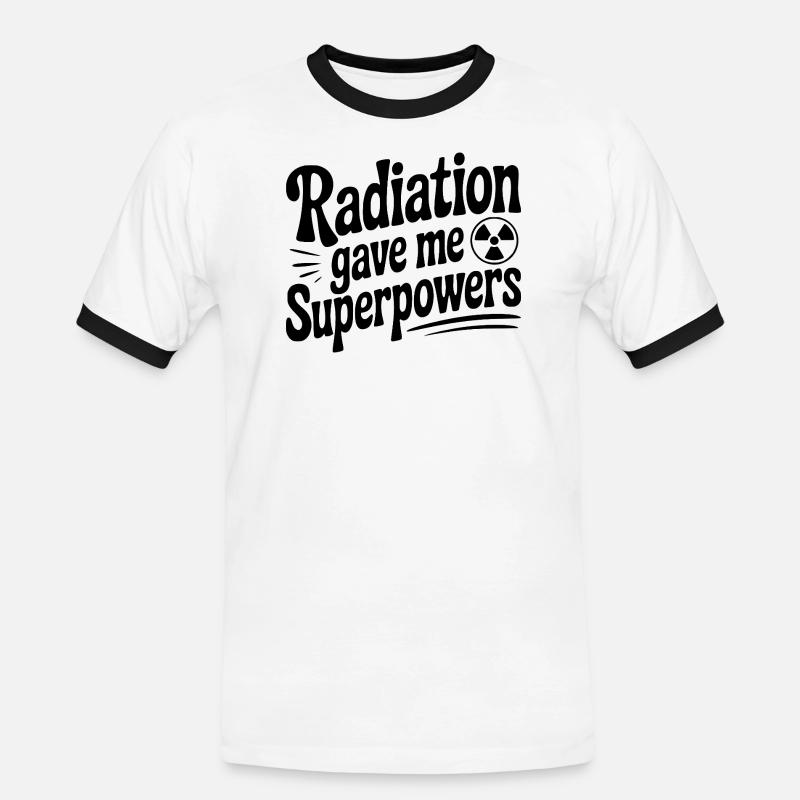 Radiation Gave Me Superpowers - Men's Ringer Shirt - white/black