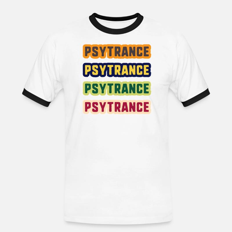 Psytrance-Farbstack - Männer Kontrast-T-Shirt - Weiß/Schwarz