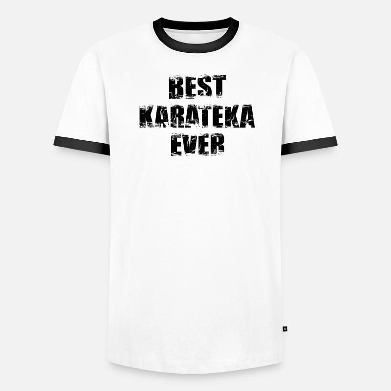 Karateka - Maglietta Contrast da uomo - bianco/nero