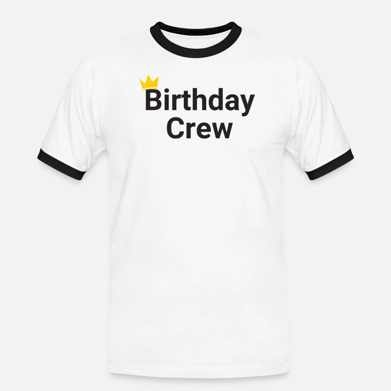 Birthday Crew - Men's Ringer Shirt - white/black