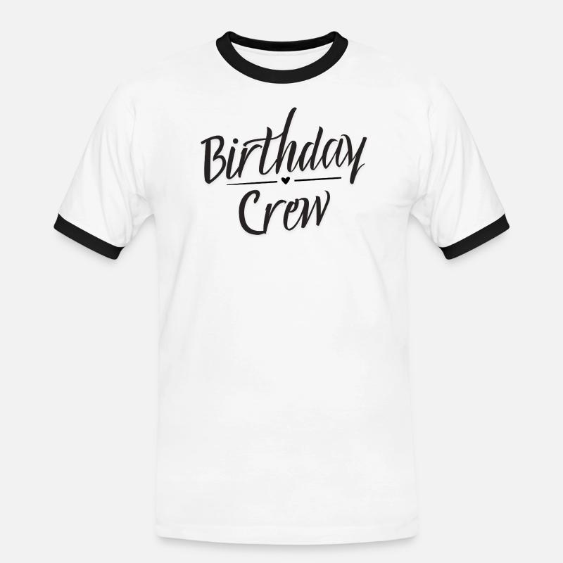 Birthday Crew - Men's Ringer Shirt - white/black