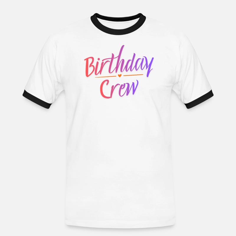 Birthday Crew - Men's Ringer Shirt - white/black