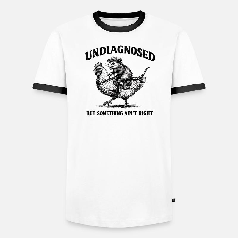 Not diagnosed, but something is wrong - Men's Ringer Shirt - white/black