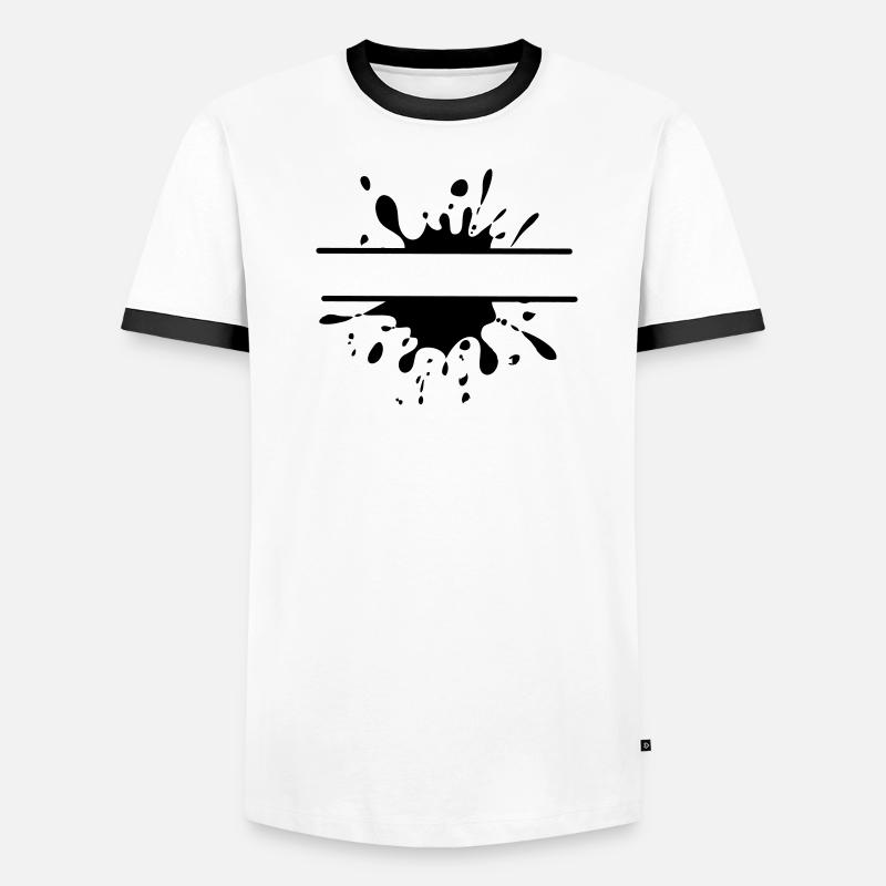 Mud Run Splash – Anpassbares Design - Männer Kontrast-T-Shirt - Weiß/Schwarz