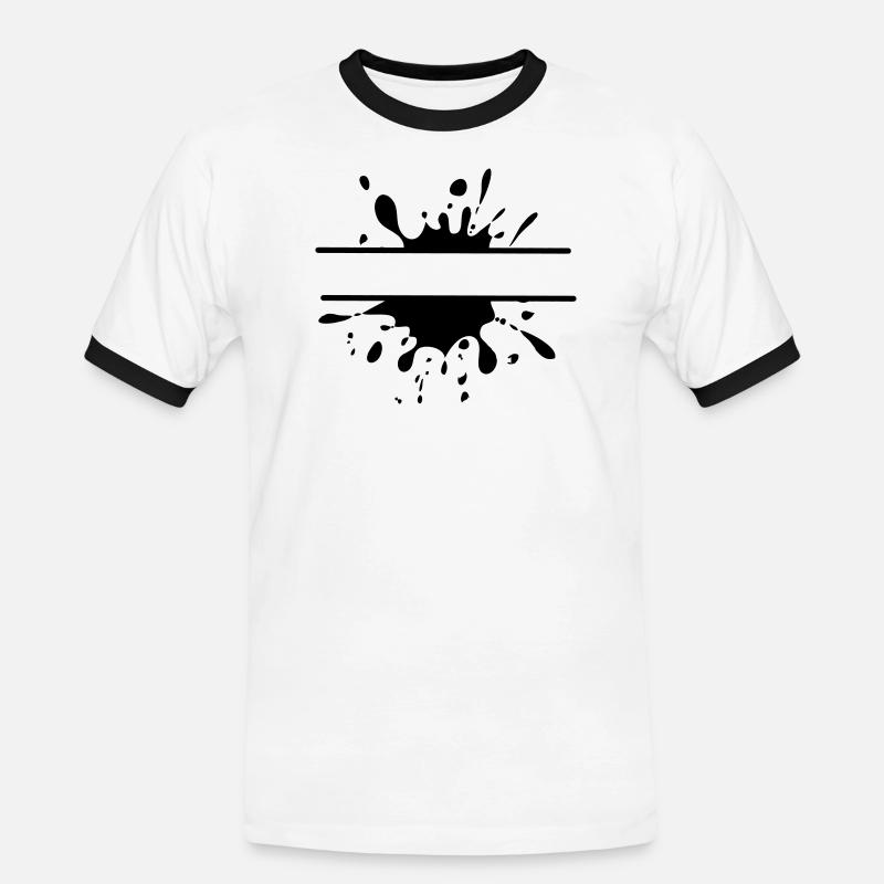 Mud Run Splash – Customisable Design - Men's Ringer Shirt - white/black