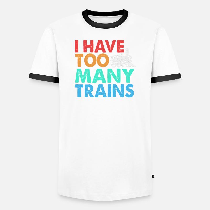 Model Railway Model Making Model Maker - Men's Ringer Shirt - white/black