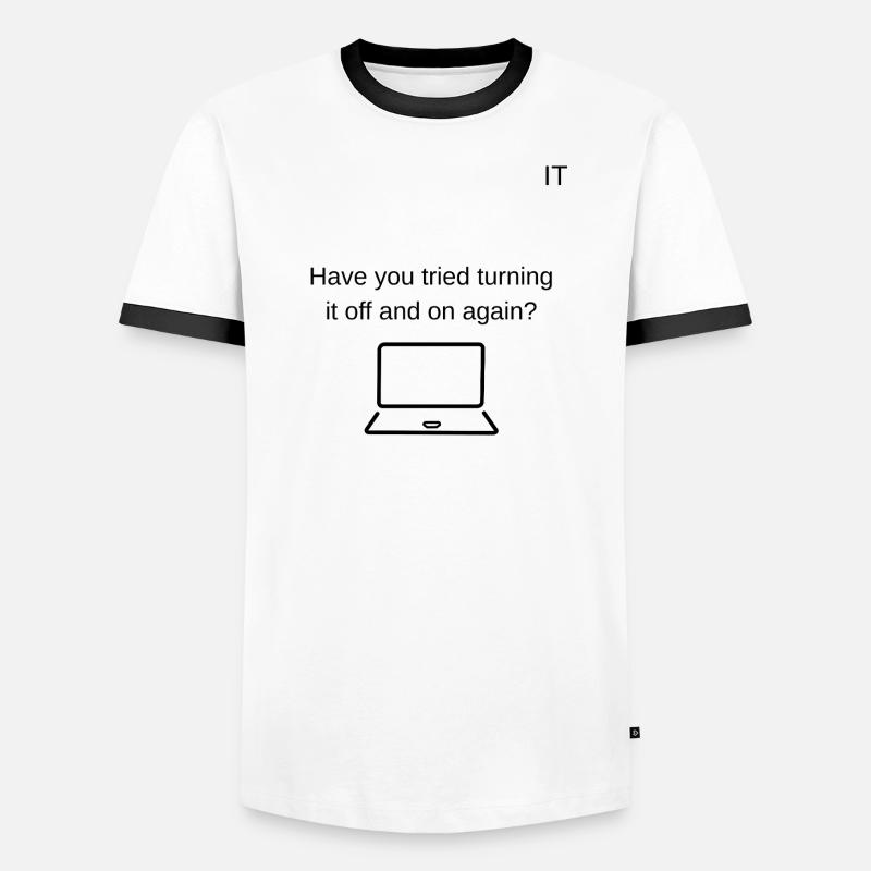 Tech support  - Men's Ringer Shirt - white/black