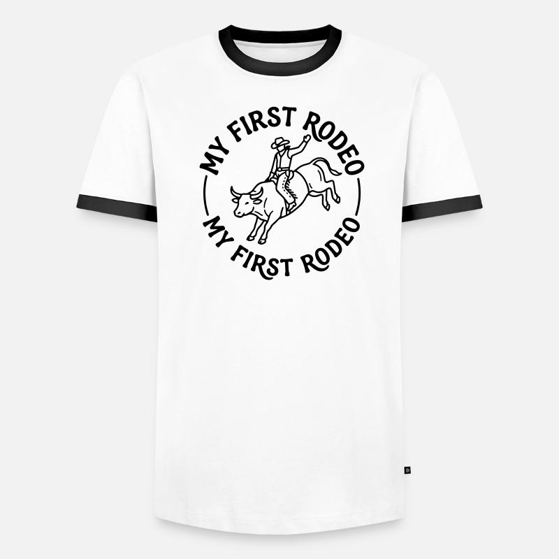 Rodeo - Männer Kontrast-T-Shirt - Weiß/Schwarz