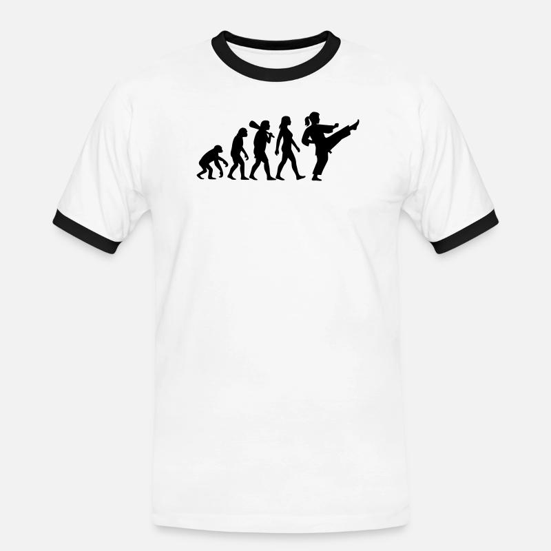 Karate Evolution - Men's Ringer Shirt - white/black