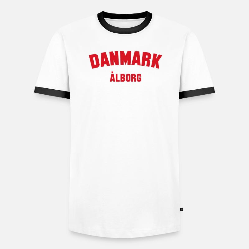 ALBORG Danimarca Danimarca - Maglietta Contrast da uomo - bianco/nero