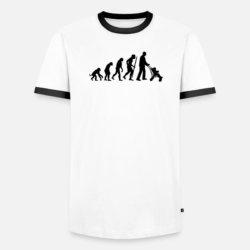 Evolution de la paternité du (grand) - T-shirt contrasté Homme - blanc/noir