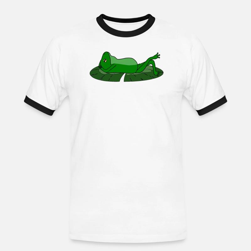 Frog Toad Chill Toad - Men's Ringer Shirt - white/black