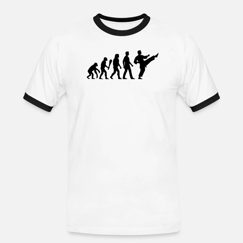 Karate Evolution - Men's Ringer Shirt - white/black