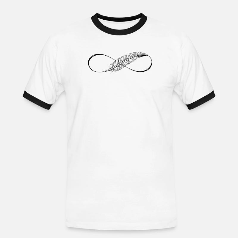 Cute Lines Infinity Spring - Men's Ringer Shirt - white/black