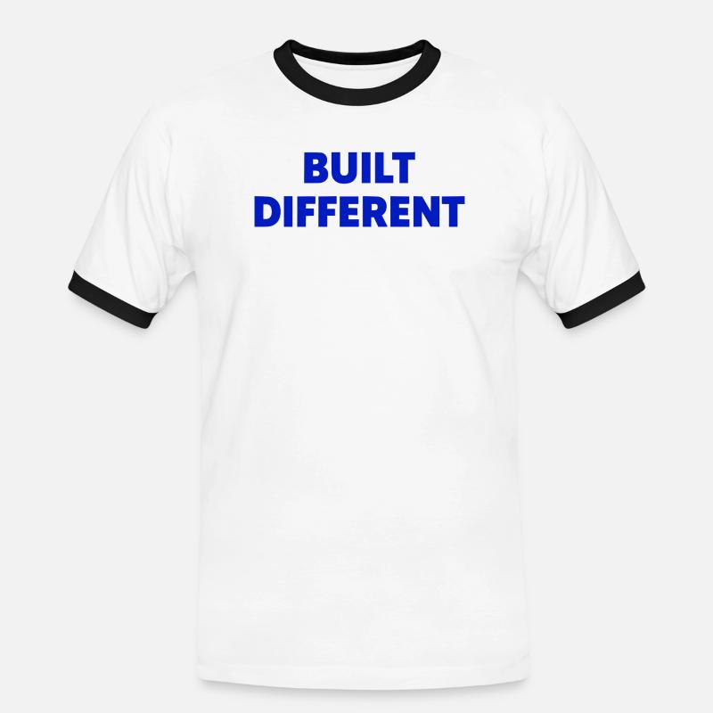 Built Different Motivation Style - Men's Ringer Shirt - white/black