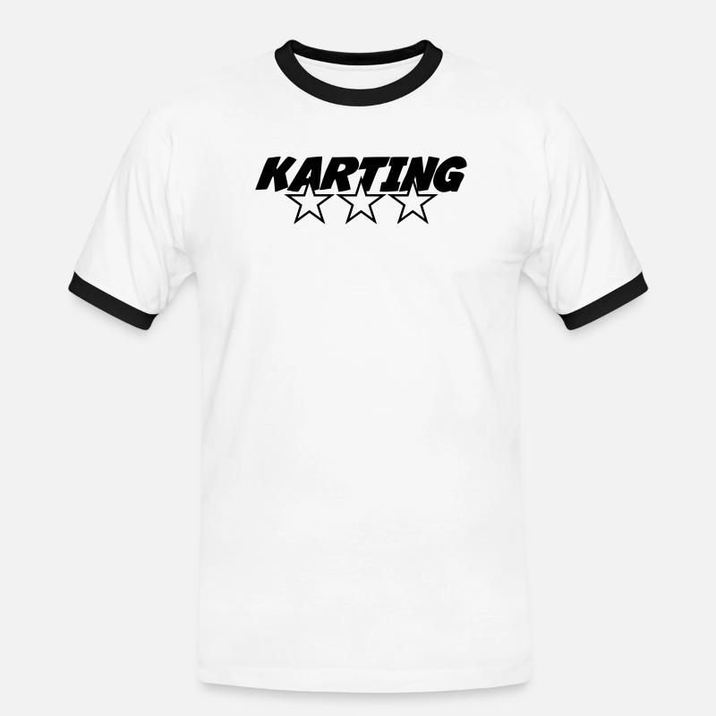 Karting - Men's Ringer Shirt - white/black