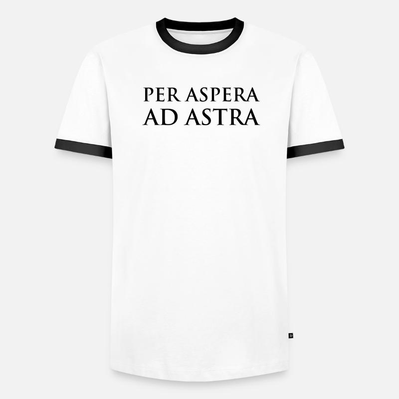 Per Aspera Ad Astra Tipography Design - Maglietta Contrast da uomo - bianco/nero