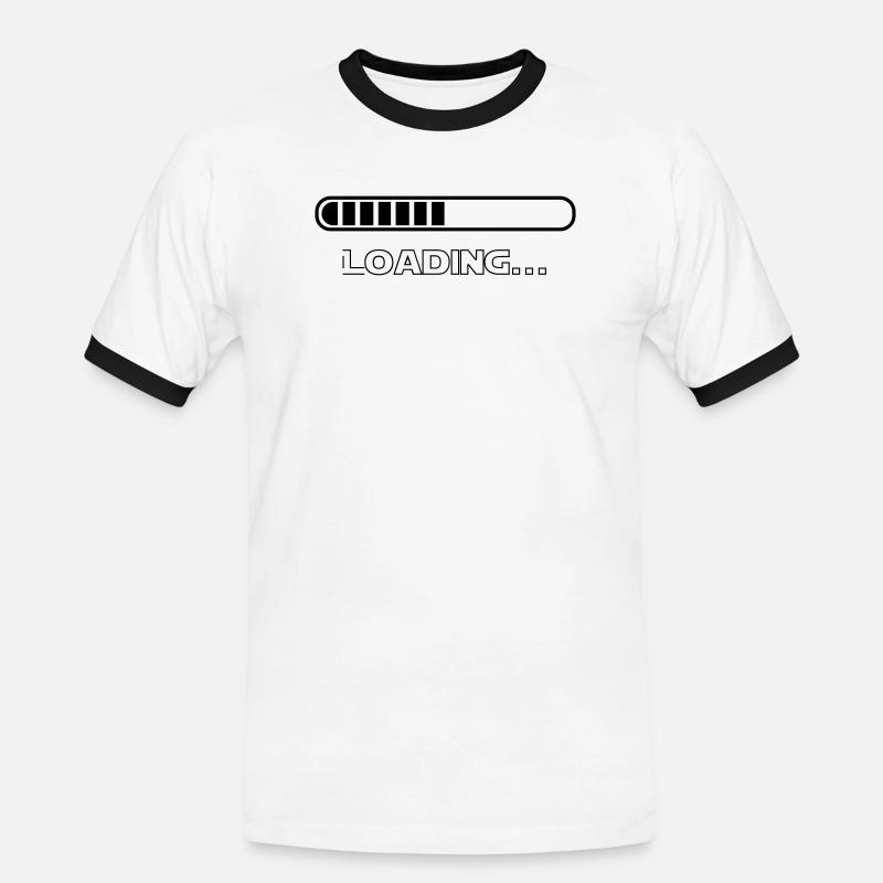 loading - Männer Kontrast-T-Shirt - Weiß/Schwarz