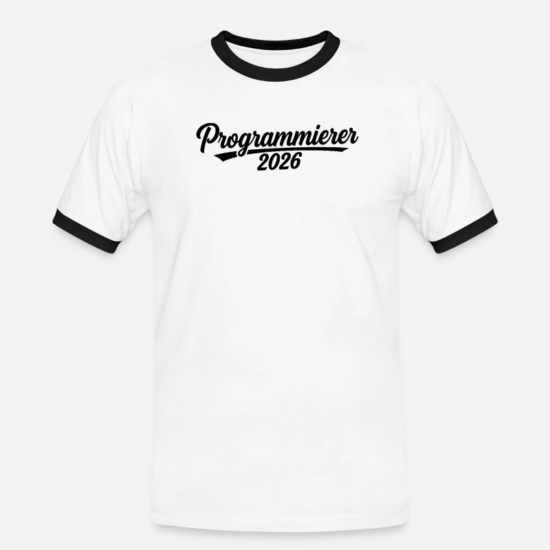 Programmeur 2026 – Conception de codage - T-shirt contrasté Homme - blanc/noir