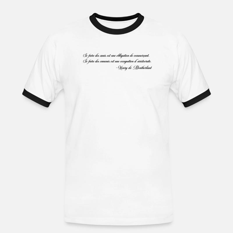 Making Enemies - Montherlant - Men's Ringer Shirt - white/black