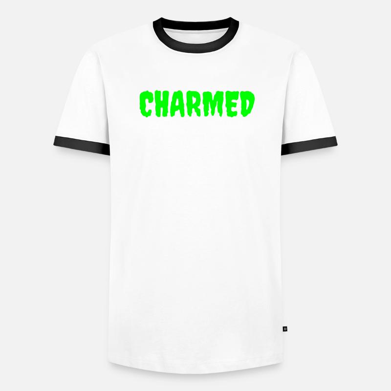 Enchanted Forest Mythical Creature Design - Men's Ringer Shirt - white/black