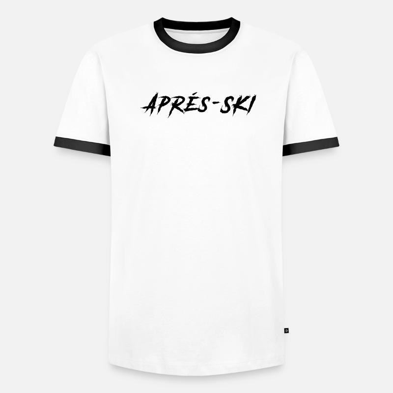 Après-ski - Maglietta Contrast da uomo - bianco/nero