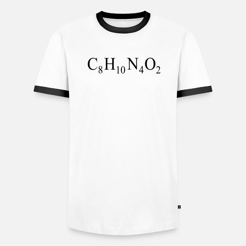 Caffeina - Formula chimica - Maglietta Contrast da uomo - bianco/nero