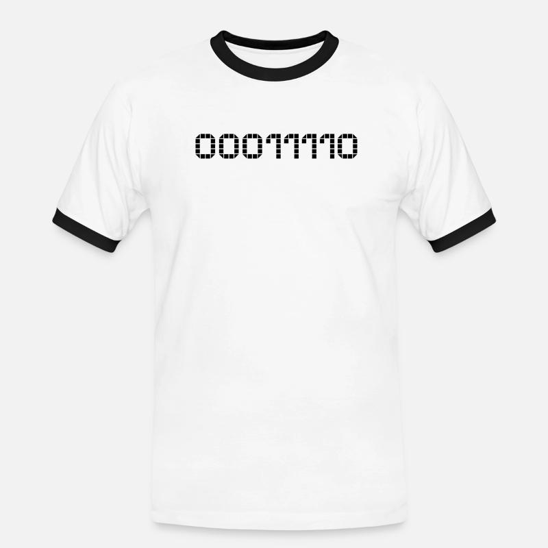 Binary notation - 30 - Men's Ringer Shirt - white/black