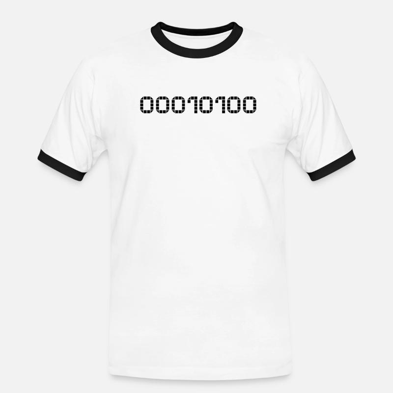 Binary notation - 20 - Men's Ringer Shirt - white/black