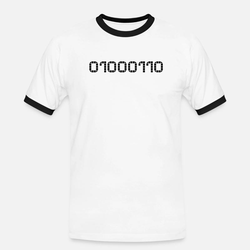 Binary notation - 70 - Men's Ringer Shirt - white/black