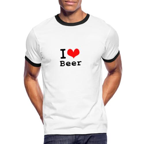 I Love Beer - Men's Ringer Shirt