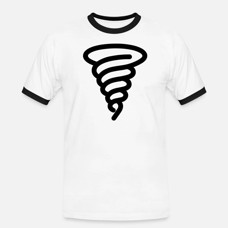 tornado - Men's Ringer Shirt - white/black