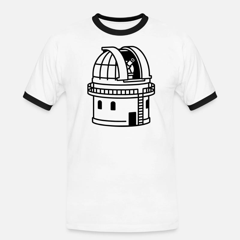 Observatory - Men's Ringer Shirt - white/black