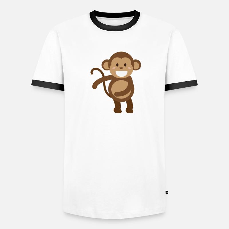 Dancer float dance gift dance trend dance monkey - Men's Ringer Shirt - white/black