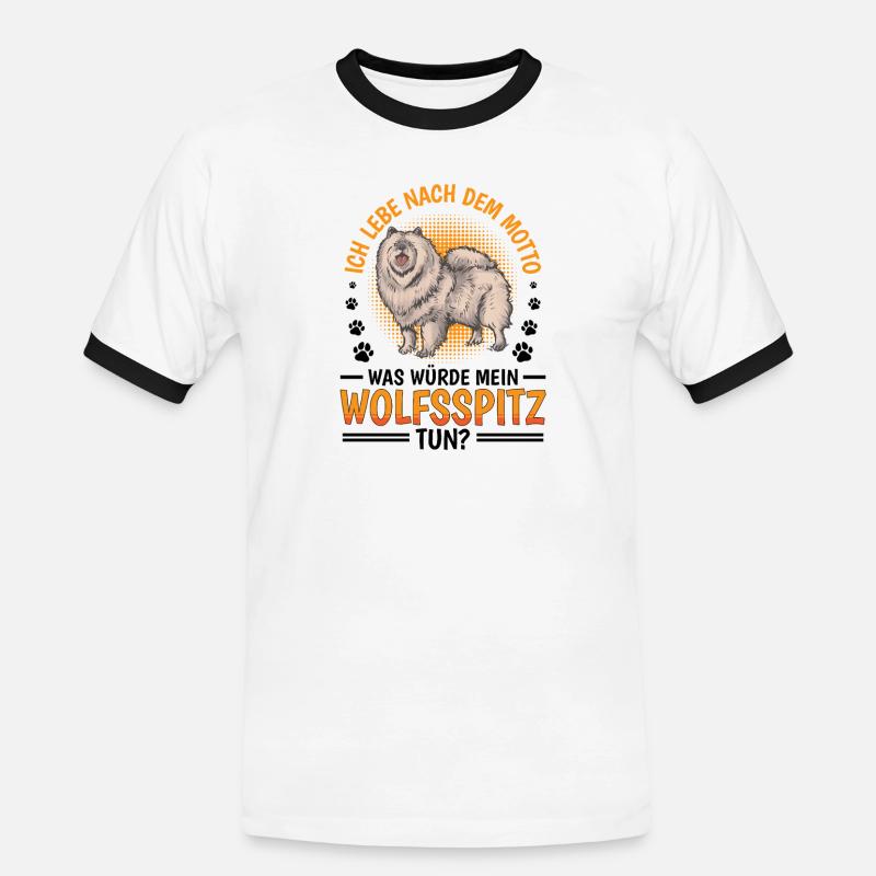 What would Wolfspitz do German Wolfspitz - Men's Ringer Shirt - white/black