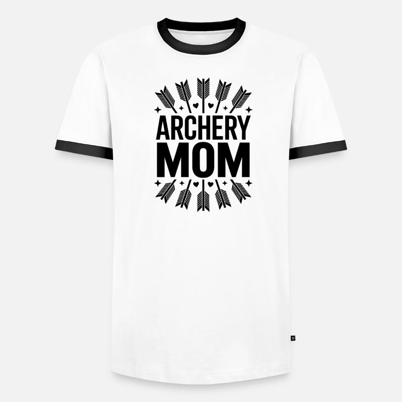 Bogenschießen Spruch Mutter Bogenschießen Geschenk - Männer Kontrast-T-Shirt - Weiß/Schwarz
