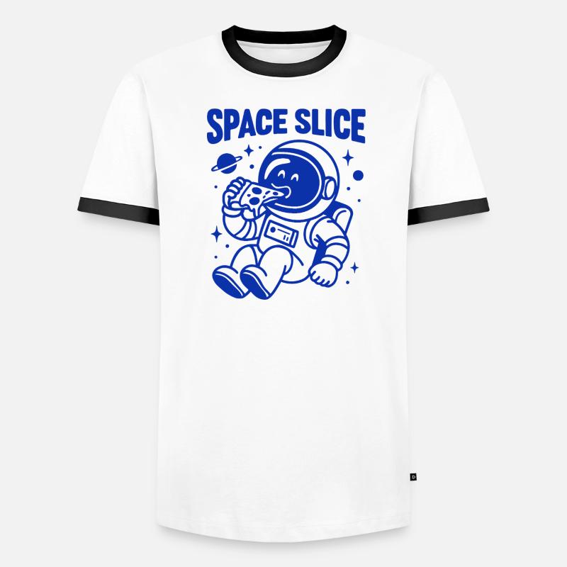 Conception de bébé astronaute de l’espace - T-shirt contrasté Homme - blanc/noir
