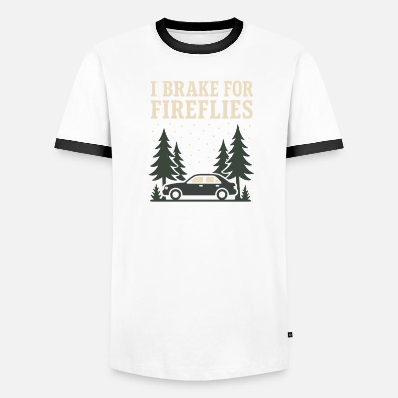 Firefly Summer Night Glow Bug Nostalgic - Männer Kontrast-T-Shirt - Weiß/Schwarz